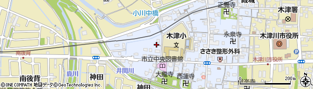 京都府木津川市木津町（内垣外）周辺の地図
