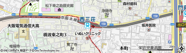 ダイソー京阪西三荘店周辺の地図