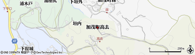 京都府木津川市加茂町高去周辺の地図