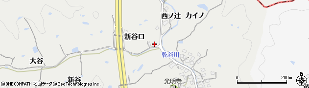 京都府相楽郡精華町乾谷新谷口周辺の地図