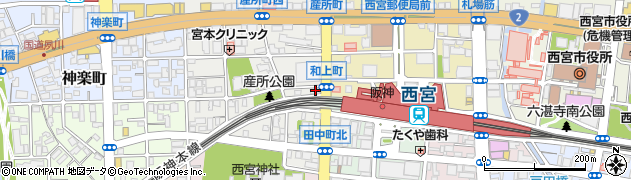 賃貸住宅サービス阪神西宮店周辺の地図