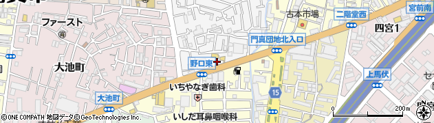 大阪府門真市上野口町58周辺の地図