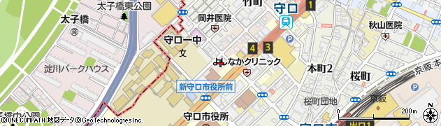 大阪府守口市松町周辺の地図