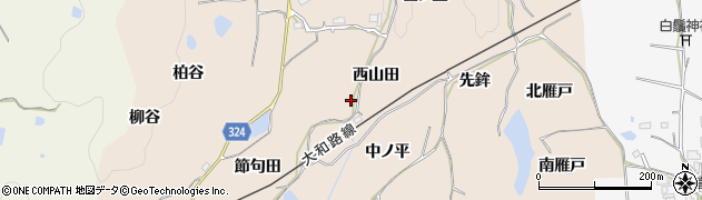 京都府木津川市加茂町観音寺西山田周辺の地図