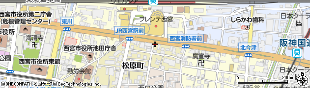 ホワイト急便西宮ＪＲ西宮駅前店周辺の地図
