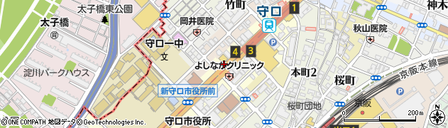 京阪本通周辺の地図