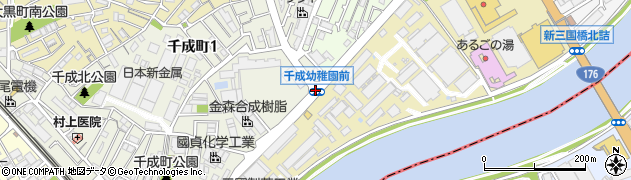 千成幼稚園前周辺の地図