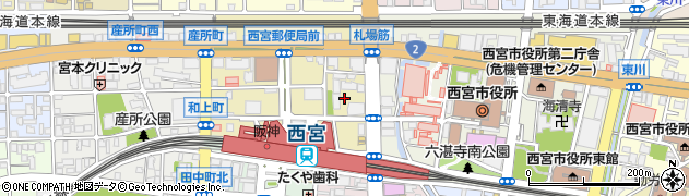 兵庫県西宮市和上町周辺の地図