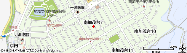 京都府木津川市南加茂台周辺の地図