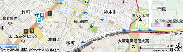 大阪府守口市松月町周辺の地図