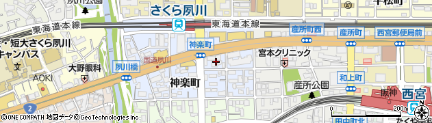 夙川モータース周辺の地図