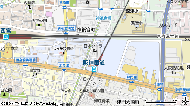 〒663-8241 兵庫県西宮市津門大塚町の地図