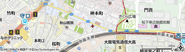 大阪府守口市竜田通2丁目周辺の地図