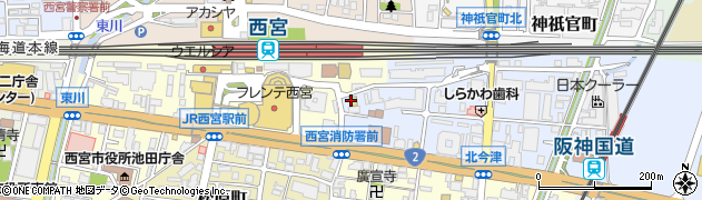 セブンイレブン西宮津門大塚町店周辺の地図