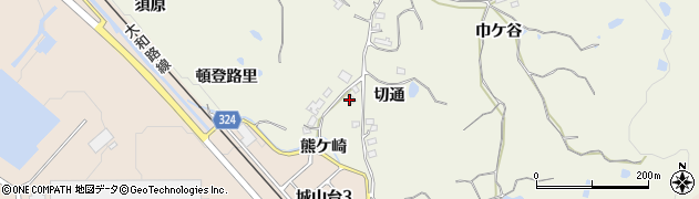 京都府木津川市鹿背山（切通）周辺の地図