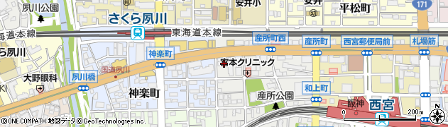 無添くら寿司 さくら夙川店周辺の地図