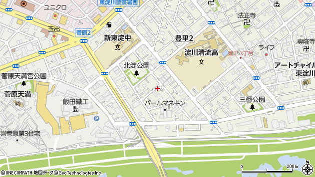 〒533-0013 大阪府大阪市東淀川区豊里の地図