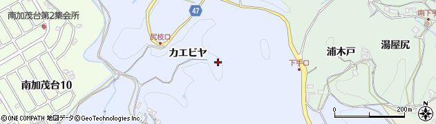 京都府木津川市加茂町尻枝（カエビヤ）周辺の地図