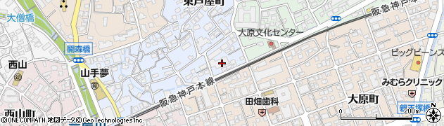 東芦屋児童遊園周辺の地図