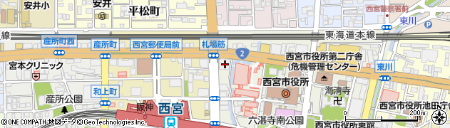 三井住友銀行西宮支店周辺の地図