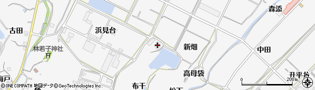 愛知県南知多町（知多郡）豊丘（新畑）周辺の地図