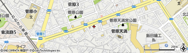 松屋 東淀川菅原店周辺の地図