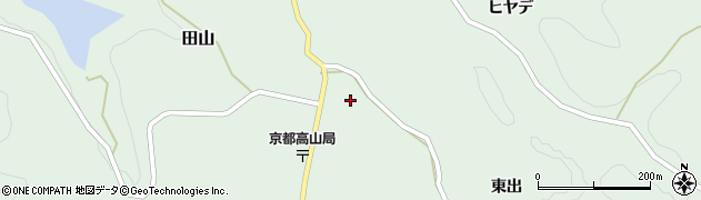 京都府南山城村（相楽郡）田山（宮ノ前）周辺の地図