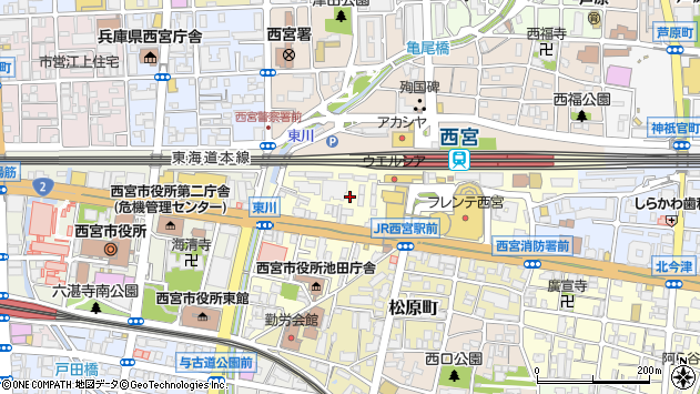 〒662-0911 兵庫県西宮市池田町の地図