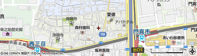 大阪府門真市元町8周辺の地図