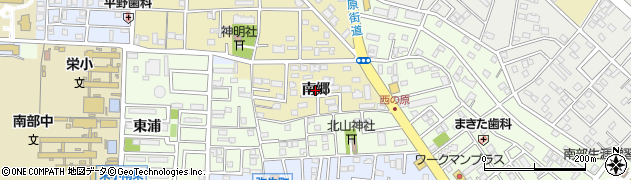 愛知県豊橋市小松町（南郷）周辺の地図