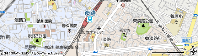 ほっかほっか亭　淡路駅前店周辺の地図