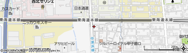 甲子園部品周辺の地図