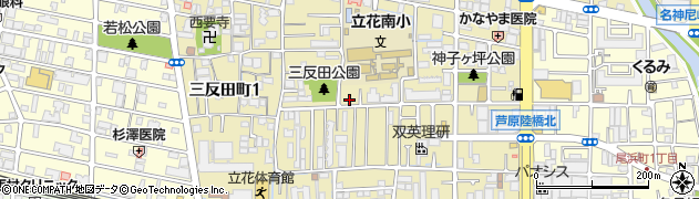 兵庫県尼崎市三反田町周辺の地図