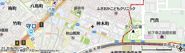 大阪府守口市神木町1-12周辺の地図