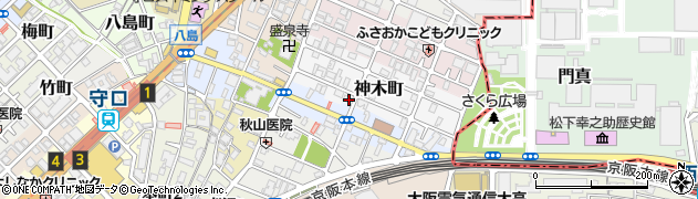 大阪府守口市神木町1-15周辺の地図