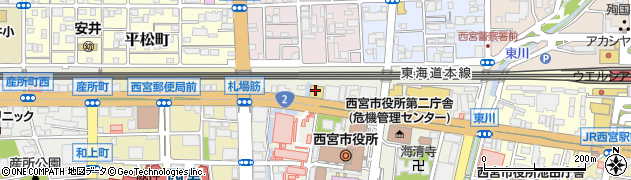 木曽路 西宮店周辺の地図