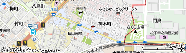 大阪府守口市神木町1-10周辺の地図
