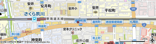 富国生命阪神営業所周辺の地図