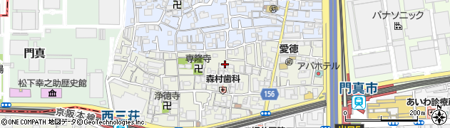 大阪府門真市元町周辺の地図