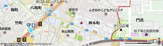 大阪府守口市神木町1周辺の地図