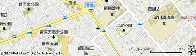 豊里バッティングセンター周辺の地図
