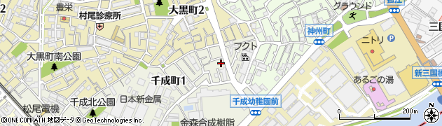 大阪府豊中市千成町1丁目周辺の地図