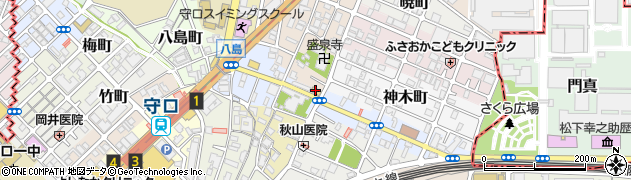 ファミリーマート守口竜田通一丁目店周辺の地図