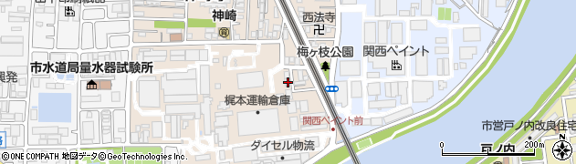 兵庫県尼崎市神崎町12-30周辺の地図