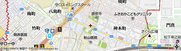 大阪府守口市竜田通1丁目6周辺の地図