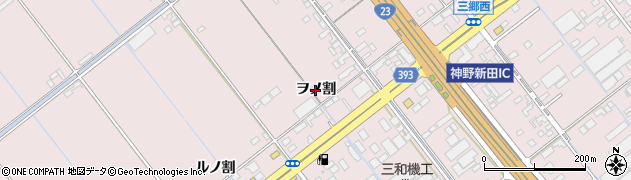 愛知県豊橋市神野新田町（ヲノ割）周辺の地図