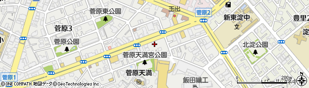 府道大阪高槻線周辺の地図
