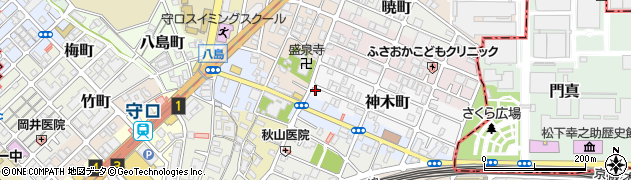大阪府守口市神木町1-2周辺の地図