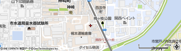 兵庫県尼崎市神崎町12-29周辺の地図