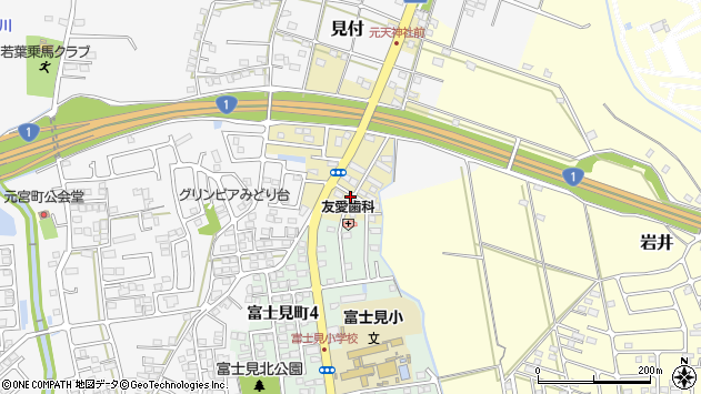 〒438-0082 静岡県磐田市元天神町の地図